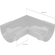BRYZA PVC Eckstück Innen 125 mm Wieβ | Plastový okapový systém BRYZA PVC