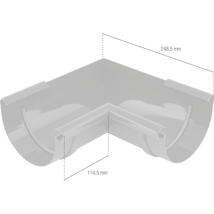 Vnitřní roh 90° Bryza 125 mm
