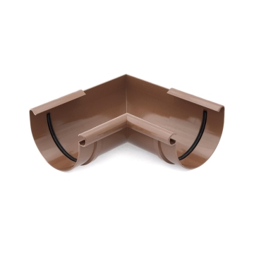 Narożnik wewnętrzny BRYZA PVC 90° 125 mm brązowy (RAL 8017) | Plastikowy system rynnowy BRYZA PVC