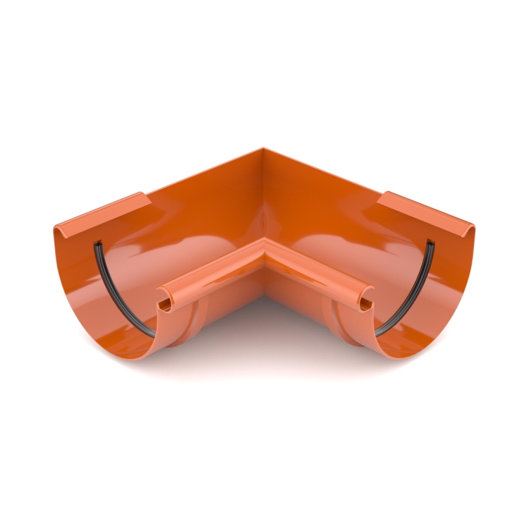 BRYZA PVC vnitřní roh 90°  125 mm cihlově červená (RAL 8004) | Plastový okapový systém BRYZA PVC