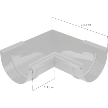 Narożnik wewnętrzny BRYZA PVC 90° 125 mm miedziany | Plastikowy system rynnowy BRYZA PVC