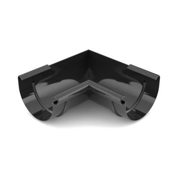 Narożnik wewnętrzny BRYZA PVC 90° 125 mm czarny (RAL 9005) | Plastikowy system rynnowy BRYZA PVC