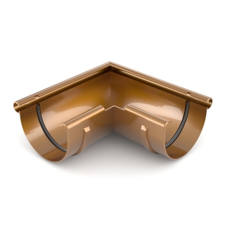BRYZA PVC vnější roh 90°  125 mm měděná | Plastový okapový systém BRYZA PVC