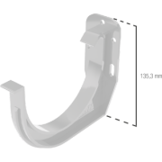 BRYZA PVC Uchwyt rynnowy 125 mm brąz | Plastový okapový systém BRYZA PVC