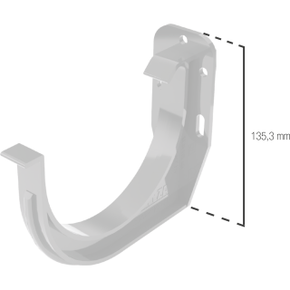 BRYZA PVC hák žlabu čelní 125 mm cihlově červená (RAL 8004) | Plastový okapový systém BRYZA PVC