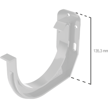 Hak rynnowy doczołowy BRYZA PVC 125 mm miedziany | Plastikowy system rynnowy BRYZA PVC