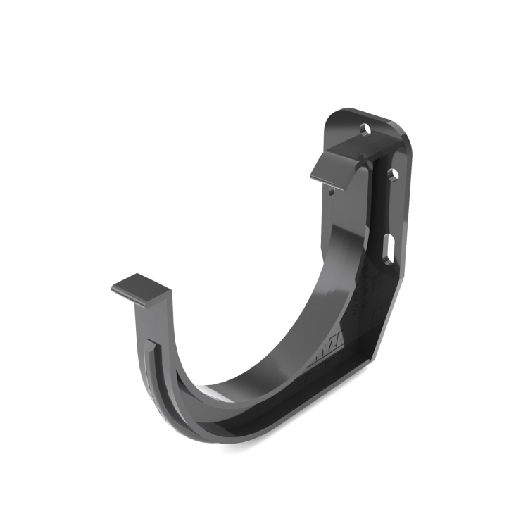 Hak rynnowy doczołowy BRYZA PVC 125 mm czarny (RAL 9005) | Plastikowy system rynnowy BRYZA PVC