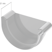 BRYZA PVC Rinnenboden rechts 125 mm Wieβ | Plastový okapový systém BRYZA PVC