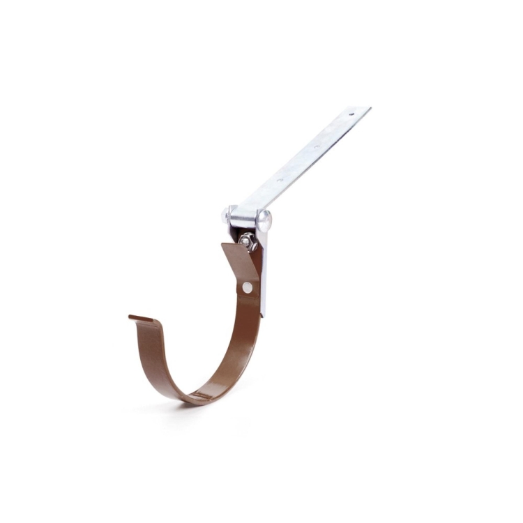 Hak rynnowy metalowy z przegubem BRYZA PVC 75 mm brązowy (RAL 8017) | Plastikowy system rynnowy BRYZA PVC