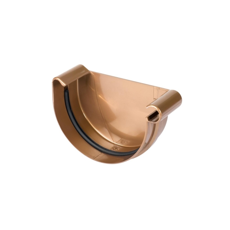 Denko rynny prawe BRYZA PVC 125 mm miedziane | Plastikowy system rynnowy BRYZA PVC