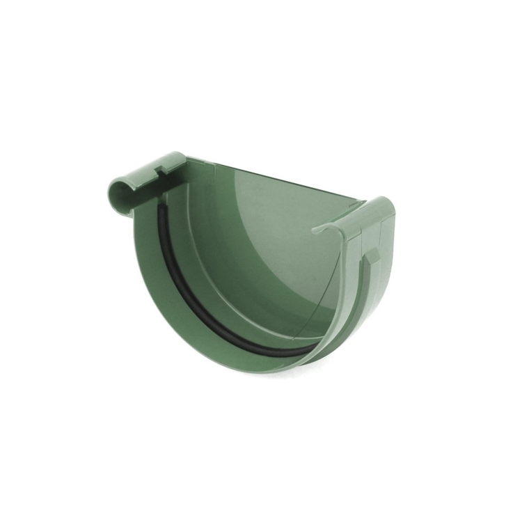 Denko rynny lewe BRYZA PVC 125 mm zielone (RAL 6020) | Plastikowy system rynnowy BRYZA PVC