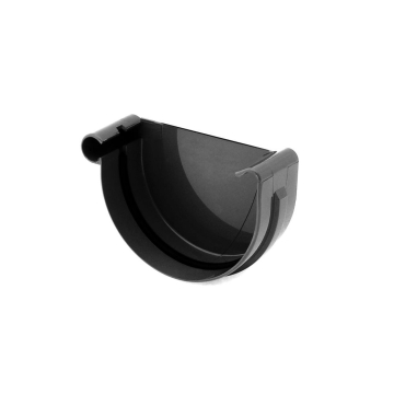 Denko rynny lewe BRYZA PVC 125 mm czarne (RAL 9005) | Plastikowy system rynnowy BRYZA PVC