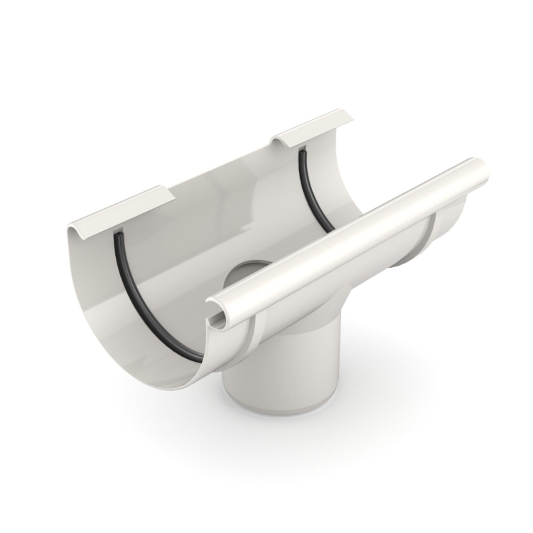 Lej spustowy BRYZA PVC 125/110 mm biały (RAL 9010) | Plastikowy system rynnowy BRYZA PVC