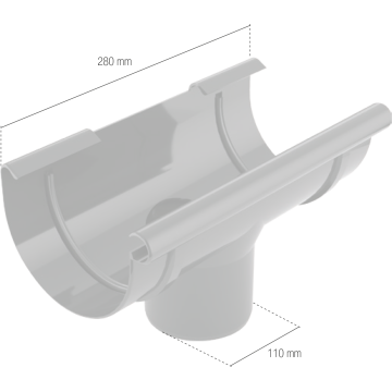 Lej spustowy BRYZA PVC 125/110 mm brązowy (RAL 8017) | Plastikowy system rynnowy BRYZA PVC
