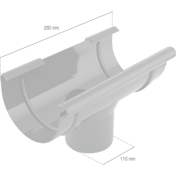 Žlab Bryza 125 mm černý