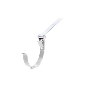 Hak rynnowy metalowy z przegubem BRYZA PVC 75 mm biały (RAL 9010) | Plastikowy system rynnowy BRYZA PVC