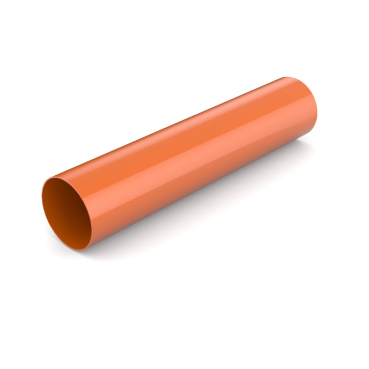 BRYZA PVC svodová roura 90 mm cihlově červená (RAL 8004) délka 3 m | Plastový okapový systém BRYZA PVC