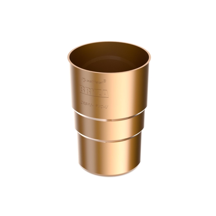 BRYZA PVC Down pipe joint 90 mm copper | Plastový okapový systém BRYZA PVC