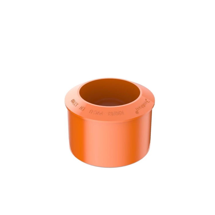 Redukcja rury spustowej BRYZA PVC 90/63 mm ceglasta (RAL 8004) | Plastikowy system rynnowy BRYZA PVC