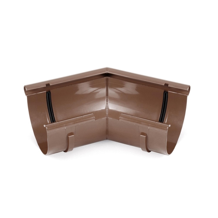 BRYZA PVC vnitřní nast. roh 120° –145°   125 mm hnědá (RAL 8017) | Plastový okapový systém BRYZA PVC