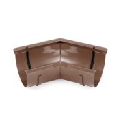 BRYZA PVC Vonkajší roh akýkoľvek uhol 125 mm hnedý | Plastový okapový systém BRYZA PVC
