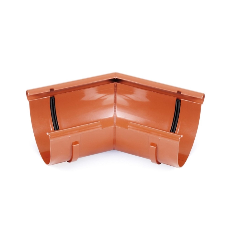 BRYZA PVC Vonkajší roh akýkoľvek uhol 125 mm tehlový | Plastový okapový systém BRYZA PVC
