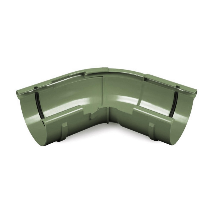 BRYZA PVC vnější nast. roh 120°  – 145°  125 mm zelená (RAL 6020) | Plastový okapový systém BRYZA PVC