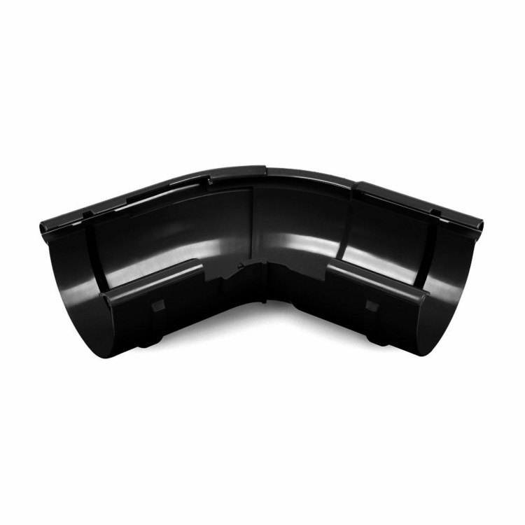 BRYZA PVC vnější nast. roh 120°  – 145°  125 mm černá (RAL 9005) | Plastový okapový systém BRYZA PVC
