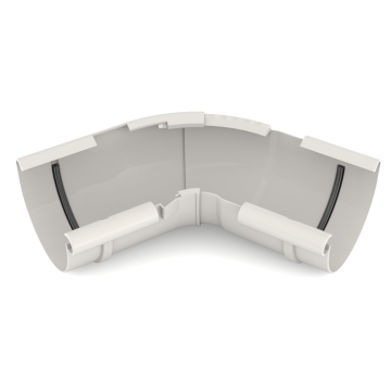 Narożnik wewnętrzny regulowany BRYZA PVC 120° – 145° 125 mm biały (RAL 9010) | Plastikowy system rynnowy BRYZA PVC