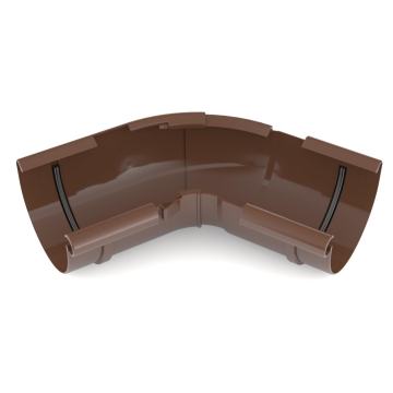 Narożnik wewnętrzny regulowany BRYZA PVC 120° – 145° 125 mm brązowy (RAL 8017) | Plastikowy system rynnowy BRYZA PVC