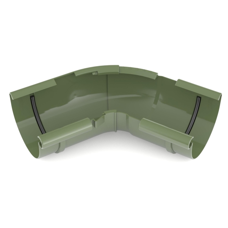 Narożnik wewnętrzny regulowany BRYZA PVC 120° – 145° 125 mm czarny (RAL 9005) | Plastikowy system rynnowy BRYZA PVC