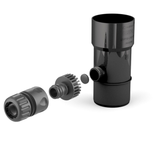BRYZA PVC sběrač dešťové vody 63 mm Black | Plastový okapový systém BRYZA PVC