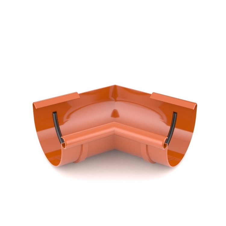 Narożnik wewnętrzny regulowany BRYZA PVC 120° – 145° 75 mm ceglasty (RAL 8004) | Plastikowy system rynnowy BRYZA PVC