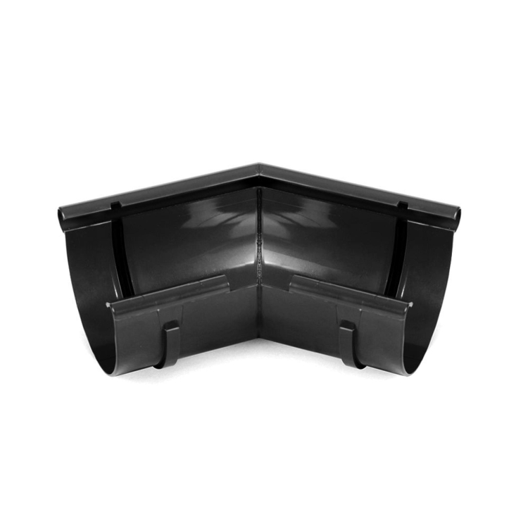 BRYZA PVC vnitřní nast. roh 120° –145°   75 mm černá (RAL 9005) | Plastový okapový systém BRYZA PVC