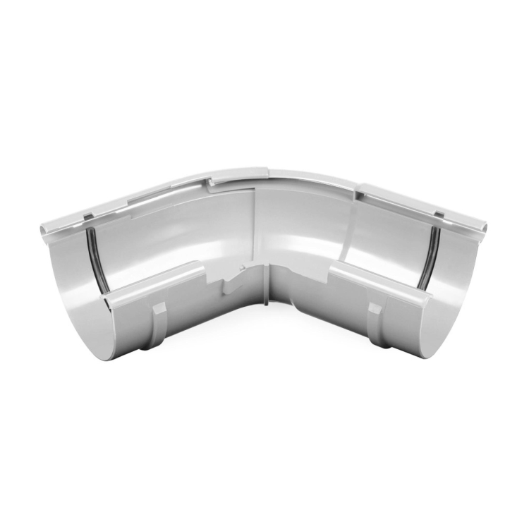 BRYZA PVC vnější nast. roh 120°  – 145°  75 mm bílá (RAL 9010) | Plastový okapový systém BRYZA PVC