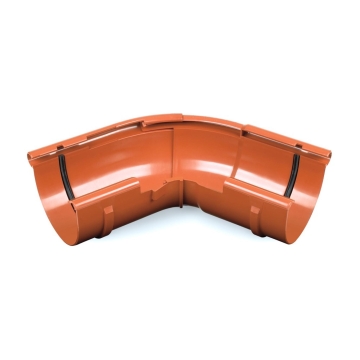 Narożnik zewnętrzny regulowany BRYZA PVC 120° – 145° 75 mm ceglasty (RAL 8004) | Plastikowy system rynnowy BRYZA PVC