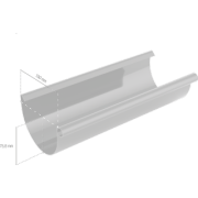 BRYZA PVC Ereszcsatorna 100mm 4 m Piros | Plastový okapový systém BRYZA PVC