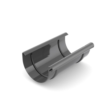 Złączka rynny BRYZA PVC 100 mm grafitowa (RAL 7021) | Plastikowy system rynnowy BRYZA PVC