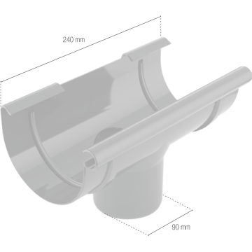 Lej spustowy BRYZA PVC 100/90 mm czerwony (RAL 3011) | Plastikowy system rynnowy BRYZA PVC