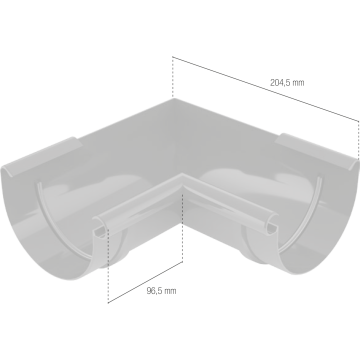 Narożnik wewnętrzny BRYZA PVC 90° 100 mm brązowy (RAL 8017) | Plastikowy system rynnowy BRYZA PVC