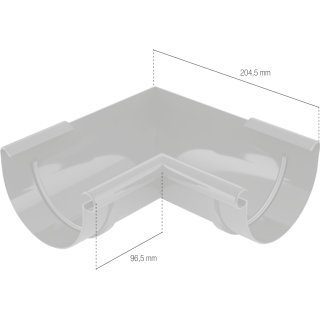 BRYZA PVC vnitřní roh 90°   100 mm červená (RAL 3011) | Plastový okapový systém BRYZA PVC