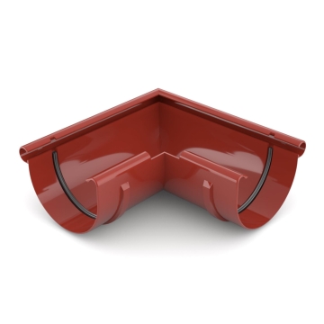 Narożnik zewnętrzny BRYZA PVC 90° 100 mm czerwony (RAL 3011) | Plastikowy system rynnowy BRYZA PVC