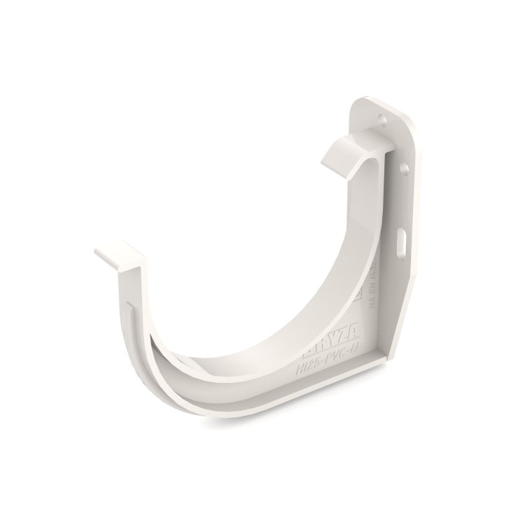 Hak rynnowy doczołowy BRYZA PVC 100 mm biały (RAL 9010) | Plastikowy system rynnowy BRYZA PVC
