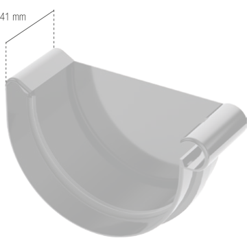 Denko rynny prawe BRYZA PVC 100 mm czerwone (RAL 3011) | Plastikowy system rynnowy BRYZA PVC