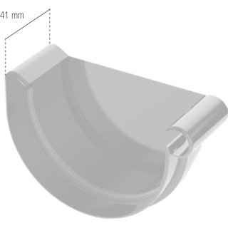 BRYZA PVC Bal oldali végzáró 100 mm Barna | Plastový okapový systém BRYZA PVC