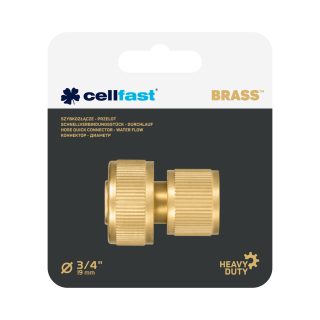 Schnellverbindungsstück - Durchlauf BRASS 3/4"