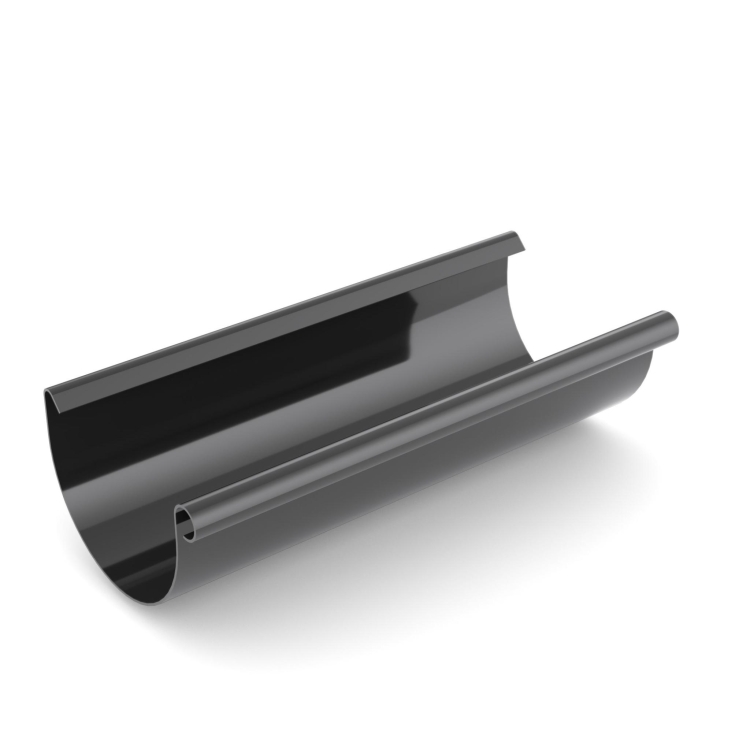 BRYZA PVC strešný žľab 75 mm 4 m čierny | Plastový okapový systém BRYZA PVC