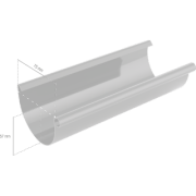 BRYZA PVC Ereszcsatorna 75 mm 3 m Barna | Plastový okapový systém BRYZA PVC