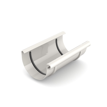Złączka rynny BRYZA PVC 75 mm biała (RAL 9010) | Plastikowy system rynnowy BRYZA PVC