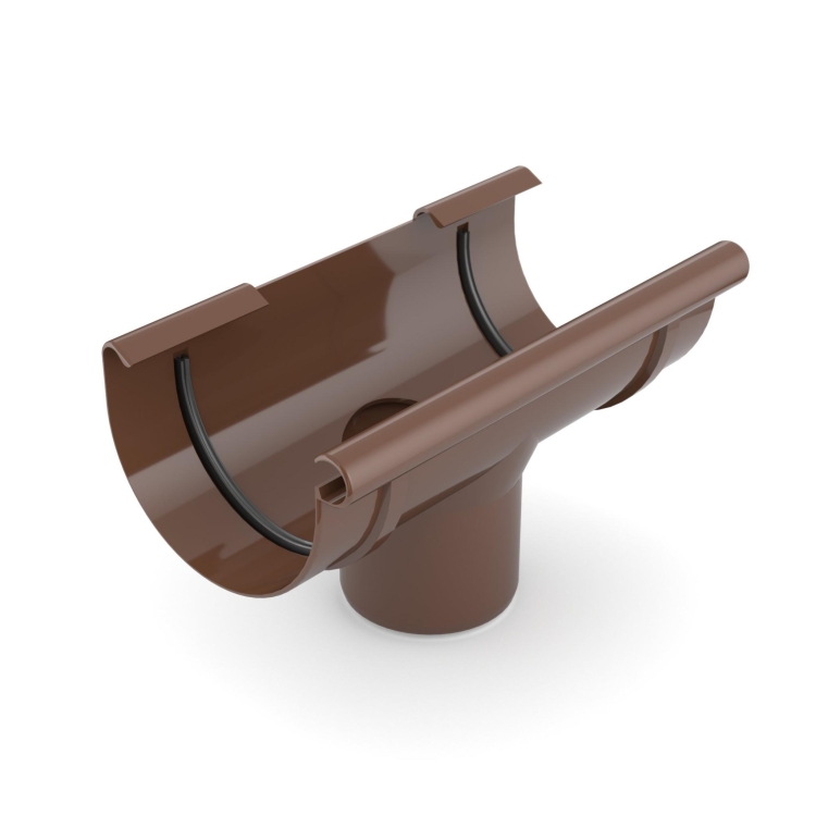 Lej spustowy BRYZA PVC 75/63 mm brązowy (RAL 8017) | Plastikowy system rynnowy BRYZA PVC